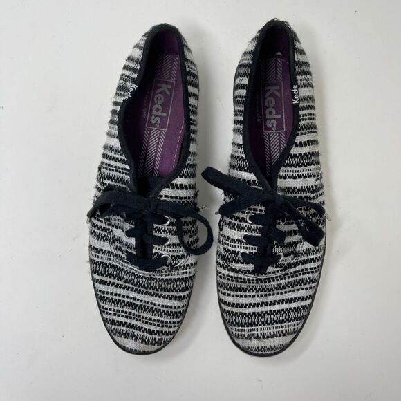 Keds Women's Champion Metallic Woven Stripe Fashion Sneakers Size 7.5 US - Picture 2 of 9